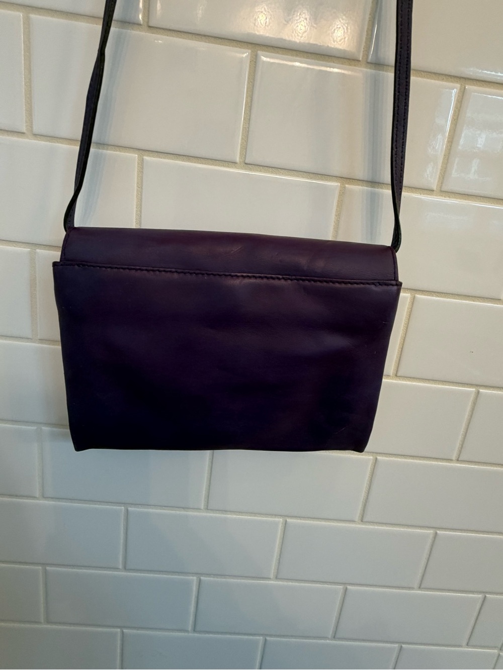 MCM Plum Leather Crossbody Bag - Picture 6 of 7
